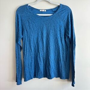NEW Sundry Blue Cheetah Long Sleeve Pajama Top